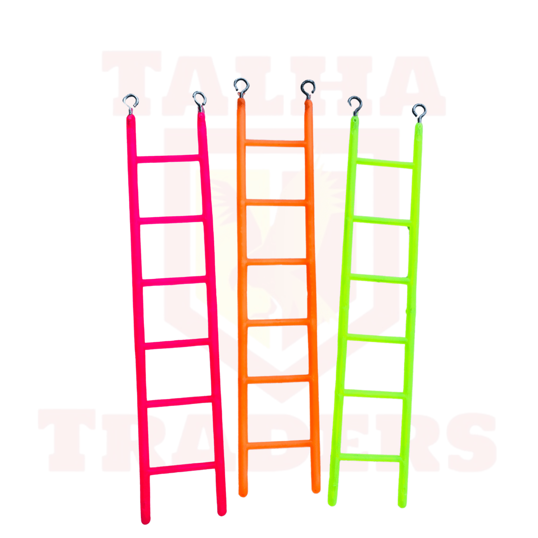 Hanging bird cage ladder toy – colorful climbing stairs for parakeets, lovebirds, finches