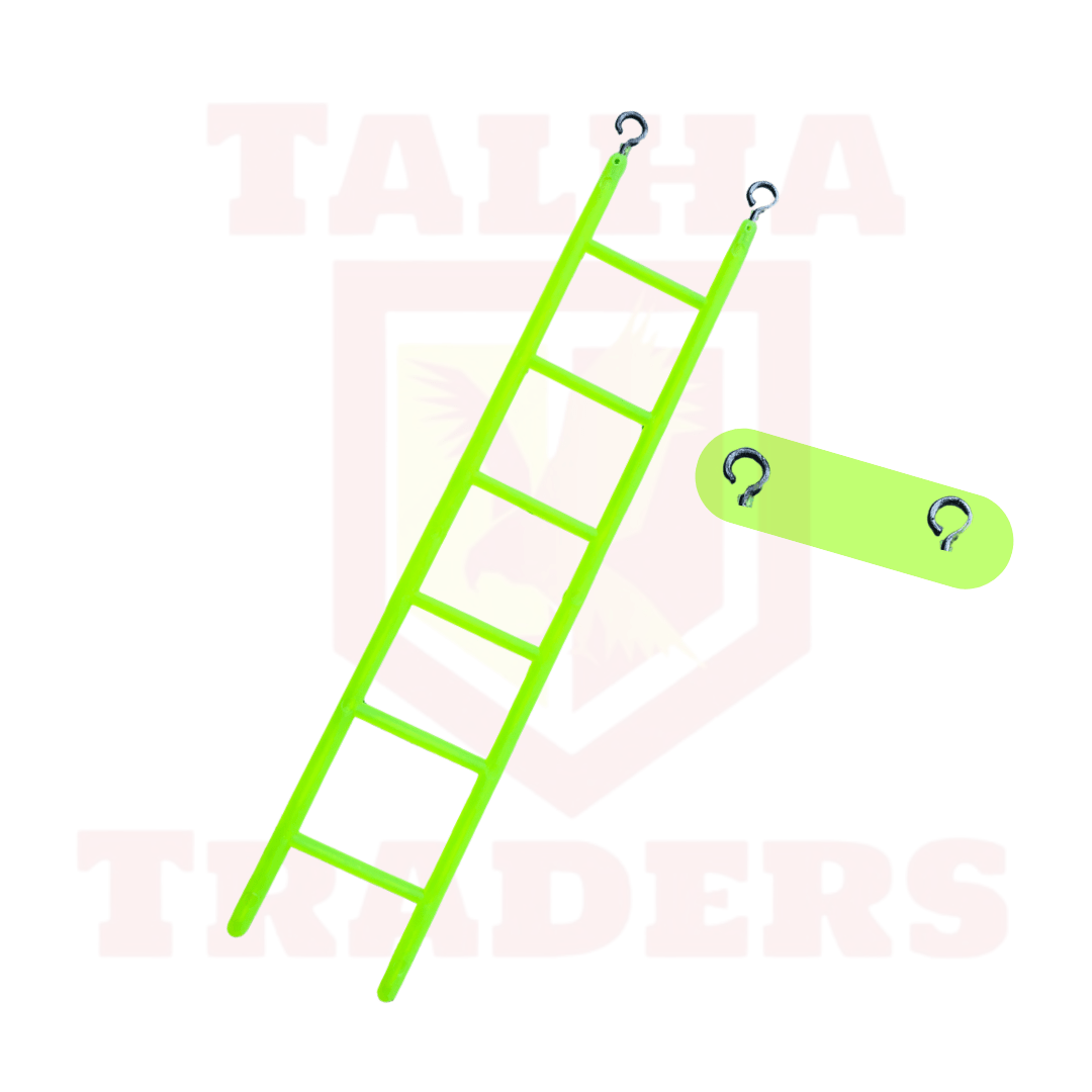 Hanging bird cage ladder toy – colorful climbing stairs for parakeets, lovebirds, finches