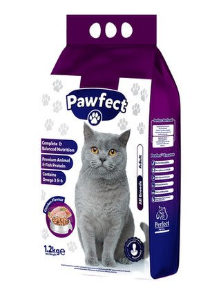 Pawfect Cat Food 1kg pack – premium daily nutrition for healthy, active and playful cats