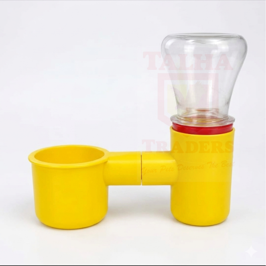 Automatic Bird Water Food Feeder Dispenser Yellow