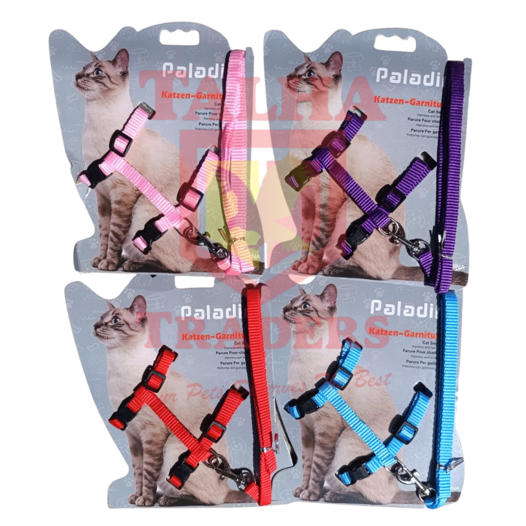 Paladii-Cat-Harness-with-Leash-Set-Adjustable-4-Colors
